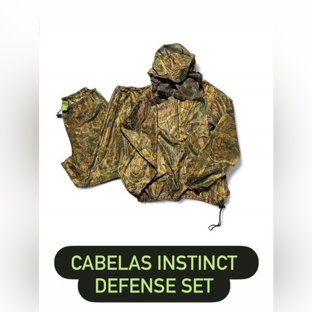 Cabela's Instinct Defense Mossy Leaf Camo Hooded Jacket & Pants Set